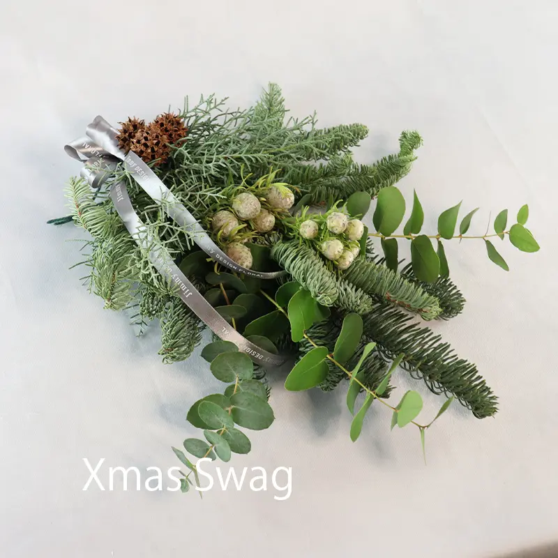 ホワイトキングとスモークのスワッグ X'mas スワッグ【期間限定◇受取商品】 | Jimmy DESIGN FLORAL